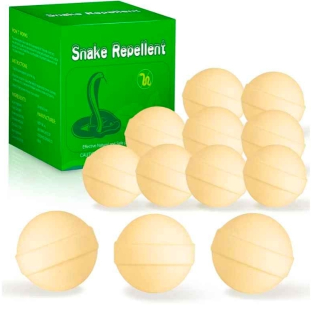 New 12 Pcs Natural Snake Repellent Balls For Yard,Garden, Camping Etc